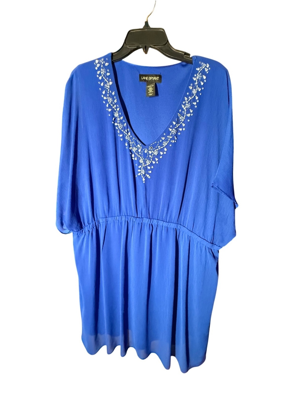 NWOT Blue Lane Bryant Babydoll Tunic w/ Crystal V-neck 22/24